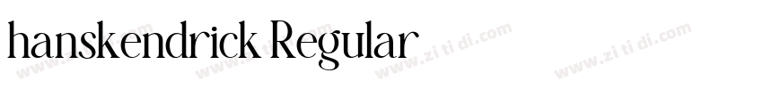 hanskendrick Regular字体转换
